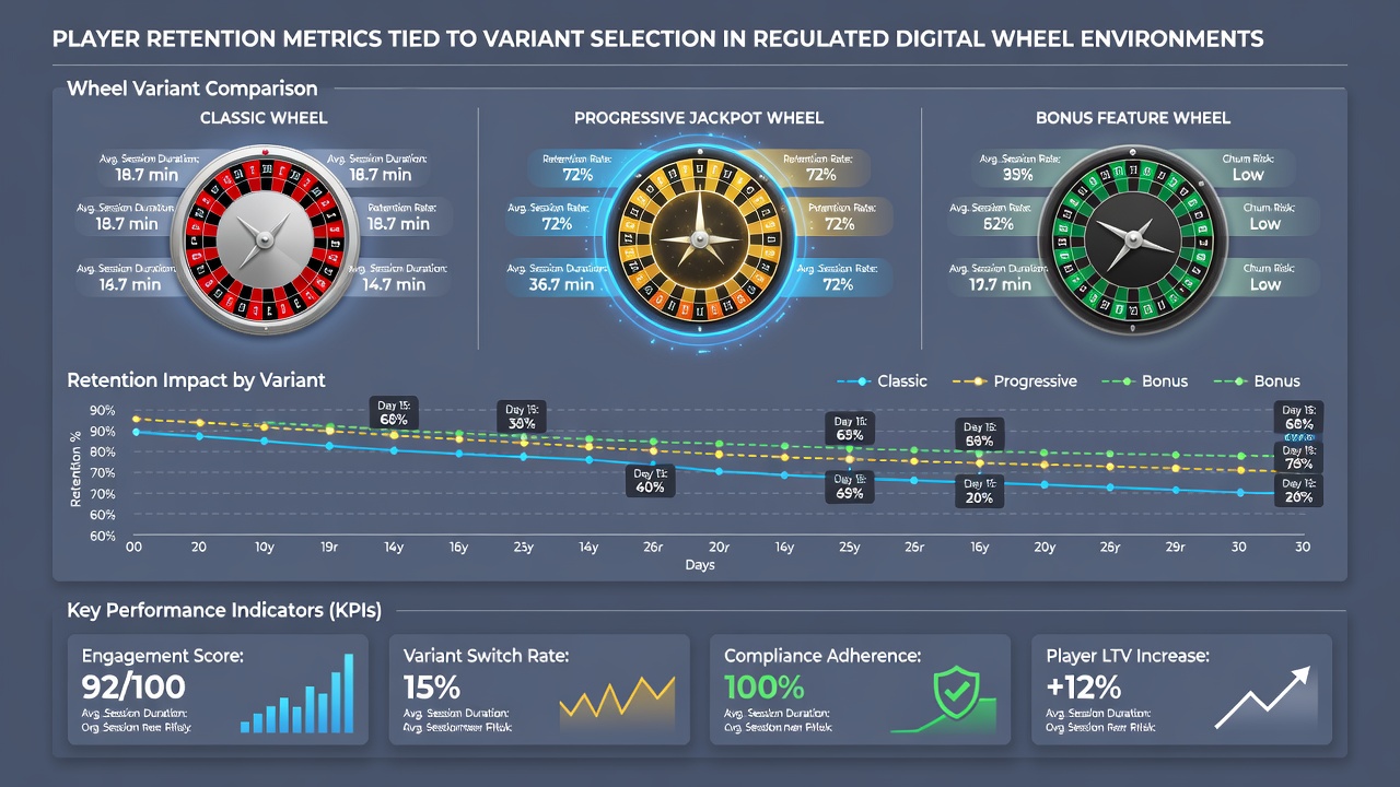 Chart illustrating session length differences based on wheel variant choices in licensed online environments
